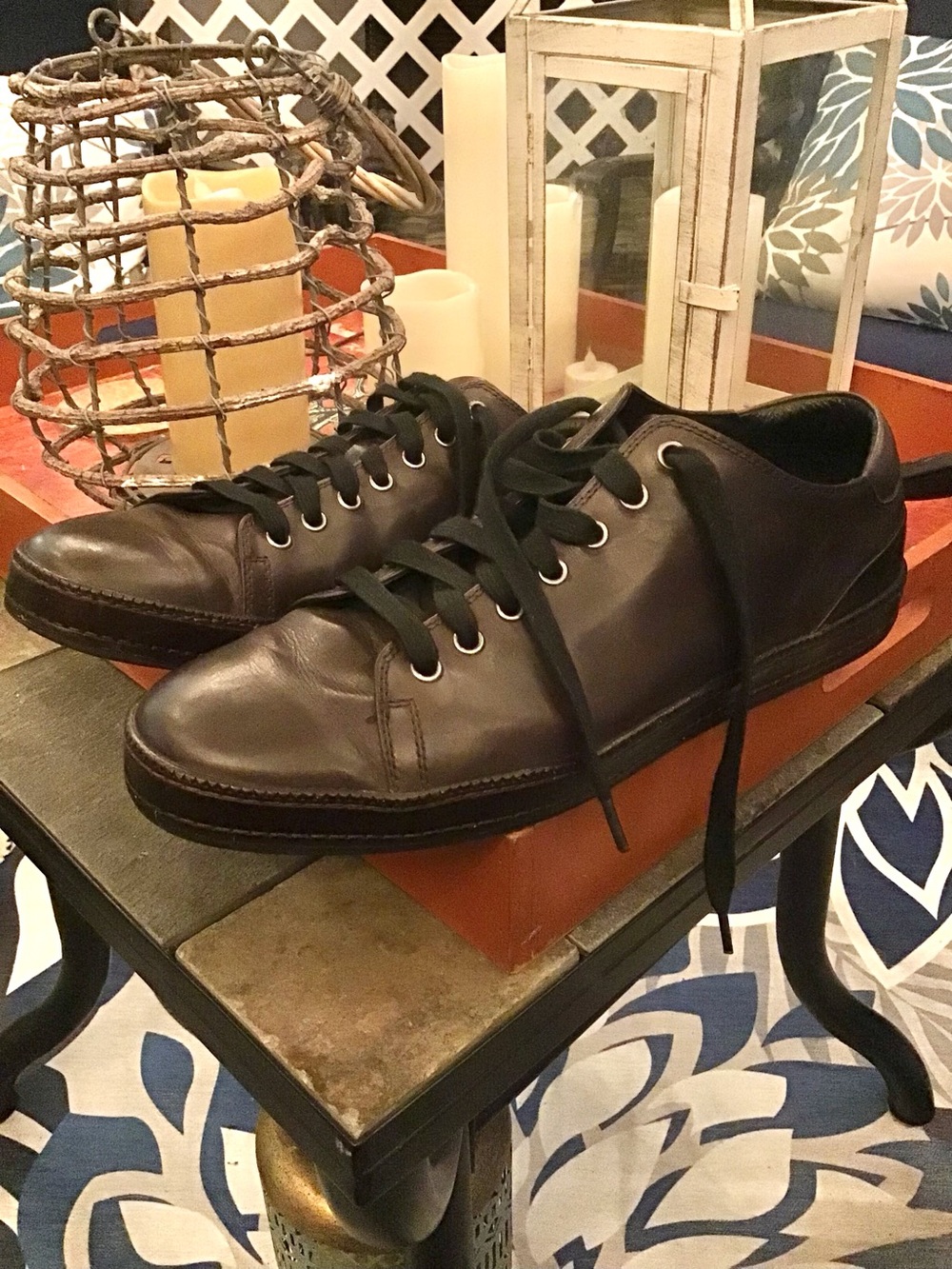 Men's Brown Leather Derby Shoes — Sleek Lace-Up Casual Oxfords